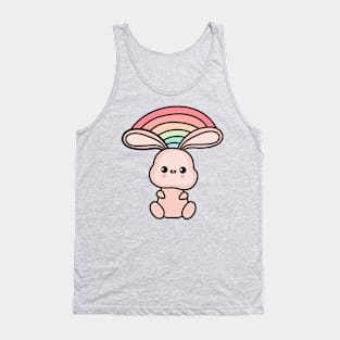 Kawaii rainbow bunny Tank Top